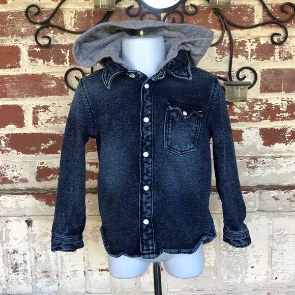 h&m denim hoodie